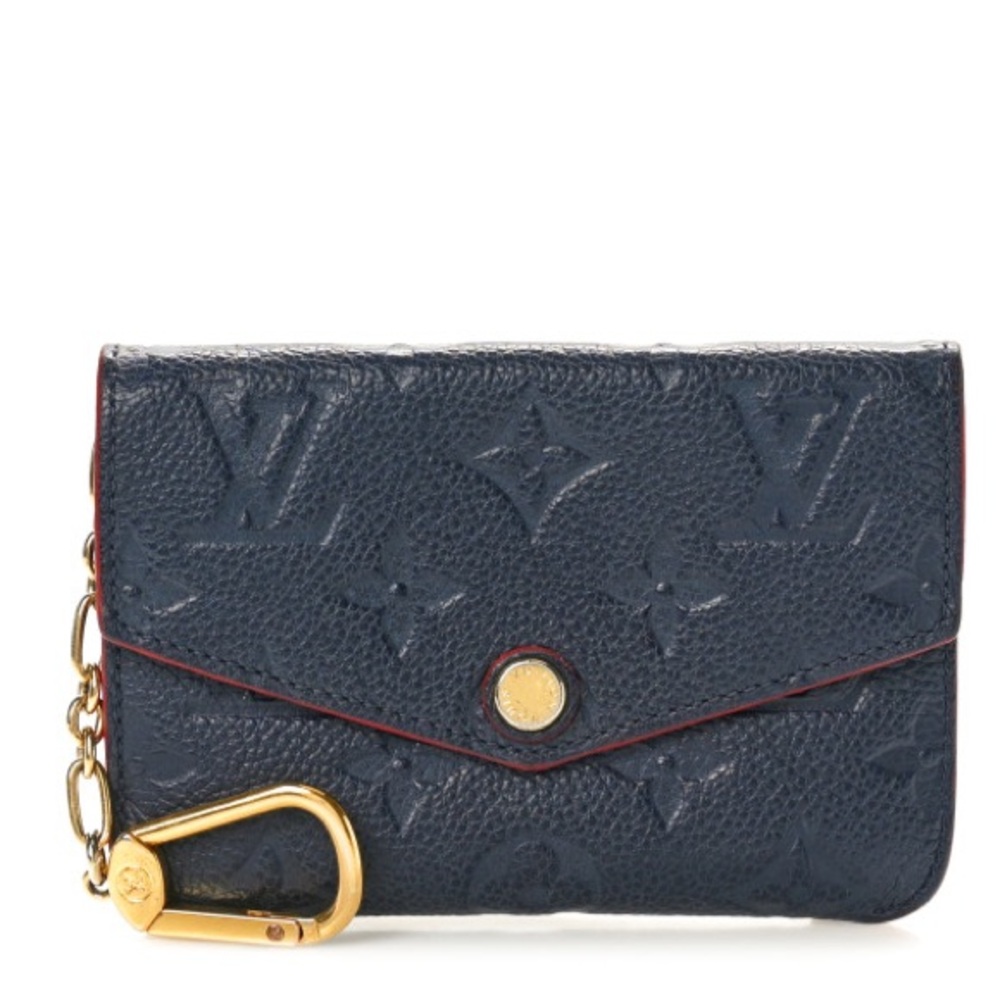 SOLD - Louis Vuitton Navy Monogram Key Pouch